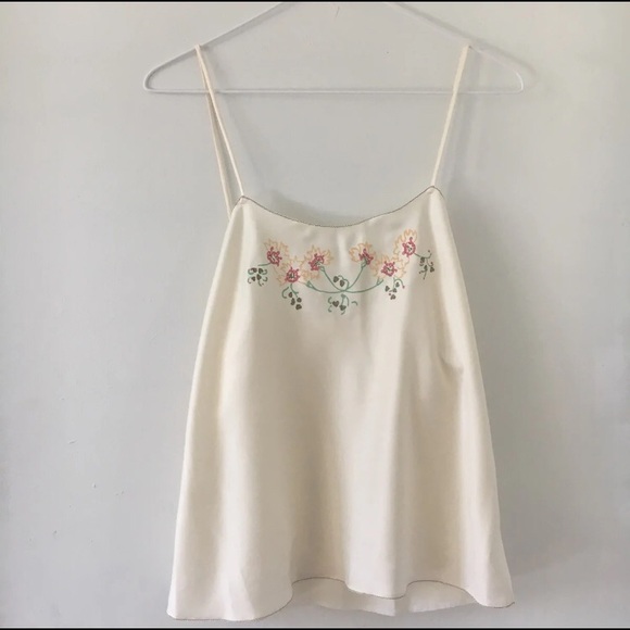 Neiman Marcus Tops - Eve Stillman Neiman Marcus Cream Floral Cami